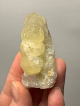 Load image into Gallery viewer, Rare Botryoidal Yellow Fluorite on Quartz Matrix Collector Mineral Specimen – Maharashtra, India