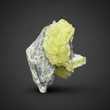 Load image into Gallery viewer, Vibrant Yellow Brucite Thumbnail Mineral Specimen | Collector Crystal from Killa Saifullah District in Balochistan Province, Pakistan