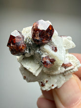Load image into Gallery viewer, High-Grade Naturally Faceted Red Spessartine Garnet on Matrix — Skardu, Pakistan