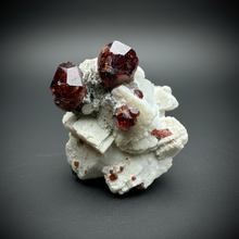 Load image into Gallery viewer, High-Grade Naturally Faceted Red Spessartine Garnet on Matrix — Skardu, Pakistan