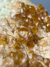 Load image into Gallery viewer, Hessonite Garnet Cluster on Matrix – Natural Collector Specimen from Pakistan | High-Grade Orange-Red Garnet Crystals