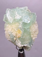 Load image into Gallery viewer, Luminous Mint Apophyllite with Glittering Druzy Sugar Quartz – India