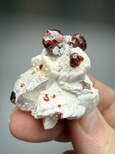 Load image into Gallery viewer, High-Grade Naturally Faceted Red Spessartine Garnet on Matrix — Skardu, Pakistan