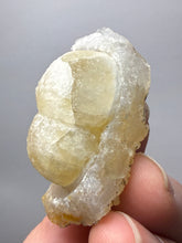 Load image into Gallery viewer, Rare Botryoidal Yellow Fluorite on Quartz Matrix Collector Mineral Specimen – Maharashtra, India