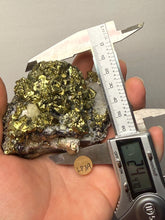 Load image into Gallery viewer, 3.8” New Find: Huanzala Mine Peru Sphalerite + Chalcopyrite + Apatite + Calcite + Quartz | Collector Display Specimen
