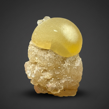 Load image into Gallery viewer, Rare Botryoidal Yellow Fluorite on Quartz Matrix Collector Mineral Specimen – Maharashtra, India