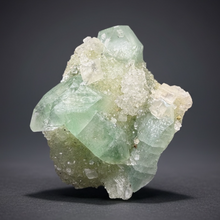 Load image into Gallery viewer, Luminous Mint Apophyllite with Glittering Druzy Sugar Quartz – India