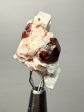 Load image into Gallery viewer, High-Grade Naturally Faceted Red Spessartine Garnet on Matrix — Skardu, Pakistan