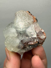 Load image into Gallery viewer, Lustrous Apophyllite over Red Heulandite (Zeolite Pocket) — Deccan Traps, Maharashtra, India