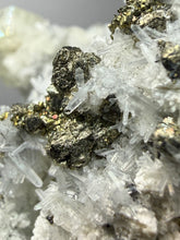 Load image into Gallery viewer, 2.7” New Find: Huanzala Mine Peru Sphalerite + Chalcopyrite + Apatite + Calcite + Quartz | Collector Display Specimen