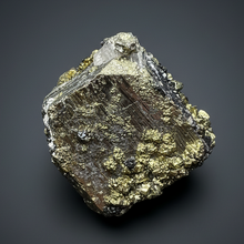 Load image into Gallery viewer, 3” New Find: Huanzala Mine Peru Sphalerite + Chalcopyrite + Apatite + Calcite + Quartz | Collector Display Specimen