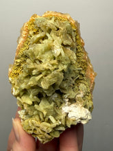 Load image into Gallery viewer, High-Grade Green Heulandite on Peach Stilbite Crystal Cluster | Deccan Traps, Maharashtra, India | Collector Mineral Specimen