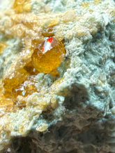 Load image into Gallery viewer, Hessonite Garnet Cluster on Matrix – Natural Collector Specimen from Pakistan | High-Grade Orange-Red Garnet Crystals