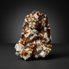 Load image into Gallery viewer, Hessonite Garnet on Feldspar | Mineral Collector Specimen | Pakistan