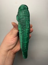 Load image into Gallery viewer, 8.5” Druzy Malachite Stalactite — Botryoidal “Cave” Formation | DR Congo | Collector Mineral Specimen