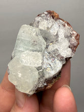 Load image into Gallery viewer, Lustrous Apophyllite over Red Heulandite (Zeolite Pocket) — Deccan Traps, Maharashtra, India