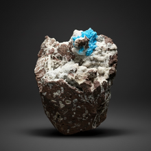 Load image into Gallery viewer, Rare Electric Blue Cavansite on Druzy Matrix – Collector Mineral Specimen | India