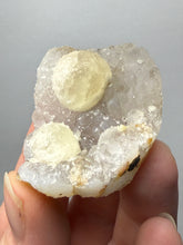 Load image into Gallery viewer, Rare Botryoidal Yellow Fluorite on Quartz Matrix Collector Mineral Specimen – Maharashtra, India