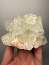 Load image into Gallery viewer, High-Grade Light Green Apophyllite on Pink Stilbite Zeolite | Indian Collector Mineral Specimen