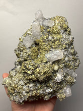 Load image into Gallery viewer, 6.8” New Find: Huanzala Mine Peru Sphalerite + Chalcopyrite + Apatite + Calcite + Quartz | Collector Display Specimen