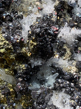 Load image into Gallery viewer, 5.1” New Find: Huanzala Mine Peru Sphalerite + Chalcopyrite + Apatite + Calcite + Quartz | Collector Display Specimen
