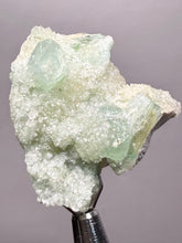Load image into Gallery viewer, Luminous Mint Apophyllite with Glittering Druzy Sugar Quartz – India