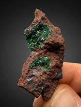 Load image into Gallery viewer, Brochantite Collector Mineral Specimen – Vivid Green Copper Crystals from Morocco