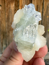 Load image into Gallery viewer, Light Mint Green Radial Apophyllite + White Stilbite • Maharashtra, India