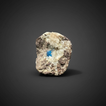Load image into Gallery viewer, Rare Electric Blue Pentagonite on Druzy Matrix – Collector Mineral Specimen | India