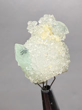 Load image into Gallery viewer, Luminous Mint Apophyllite with Glittering Druzy Sugar Quartz – India