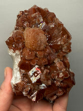 Load image into Gallery viewer, Rare Red Apophyllite + Druzy Red Stilbite Flowers — Deccan Traps, India