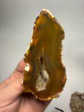 Load image into Gallery viewer, High-Grade Indonesian Sumatra Agate Pair – Vibrant Banded Chalcedony with Rich Color Zoning | Ethical Lapidary & Collector Display Specimens