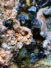 Load image into Gallery viewer, Gemmy Green Garnet on Matrix – Pakistan Collector Specimen