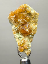 Load image into Gallery viewer, Hessonite Garnet Cluster on Matrix – Thumbnail Collector Specimen from Pakistan | High-Grade Orange-Red Garnet Crystals