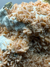 Load image into Gallery viewer, Peach Druzy Heulandite on Matrix – India | Rare Peach Crystal Mineral Specimen for Collectors & Display