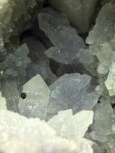 Load image into Gallery viewer, Druzy Lavender “Cactus” Amethyst + Diamond Calcite + Druzy Chalcedony Vug — Deccan Traps, Maharashtra, India