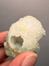 Load image into Gallery viewer, Luminous Mint Apophyllite with Glittering Druzy Sugar Quartz – India