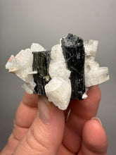 Load image into Gallery viewer, Dark Green Cap Stak Nala Tourmaline on Cleavelandite Matrix – Haramosh Mountains, Pakistan