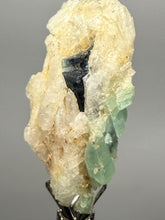 Load image into Gallery viewer, Blue Indicolite & Mint Green Tourmaline on Matrix – Pegmatite Mineral Specimen from Pakistan