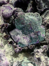 Load image into Gallery viewer, High-Grade Rare Purple-Green-Blue Cubic Fluorite | Cabinet Mineral Collector Specimen | Zhejiang Province, China