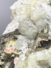 Load image into Gallery viewer, 2.9” New Find: Huanzala Mine Peru Sphalerite + Chalcopyrite + Apatite + Calcite + Quartz | Collector Display Specimen