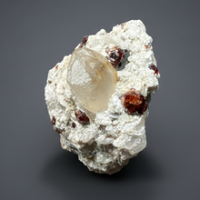 Load image into Gallery viewer, High-Grade Naturally Faceted Red Spessartine Garnet on Matrix — Skardu, Pakistan
