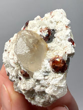 Load image into Gallery viewer, High-Grade Naturally Faceted Red Spessartine Garnet on Matrix — Skardu, Pakistan