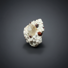 Load image into Gallery viewer, High-Grade Naturally Faceted Red Spessartine Garnet on Matrix — Skardu, Pakistan