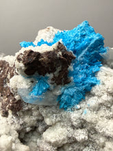 Load image into Gallery viewer, Rare Electric Blue Cavansite on Druzy Matrix – Collector Mineral Specimen | India