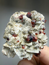 Load image into Gallery viewer, High-Grade Naturally Faceted Red Spessartine Garnet on Matrix — Skardu, Pakistan
