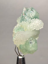 Load image into Gallery viewer, Luminous Mint Apophyllite with Glittering Druzy Sugar Quartz – India