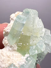 Load image into Gallery viewer, Luminous Mint Apophyllite with Glittering Druzy Sugar Quartz – India