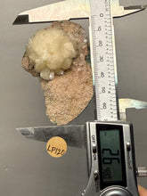 Load image into Gallery viewer, White Stilbite Flower & Red Apophyllite on Peach Heulandite | Deccan Traps, India