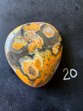 Load image into Gallery viewer, Bumblebee Jasper Agate Palm Stone from West Java, Indonesia • AAA High Grade